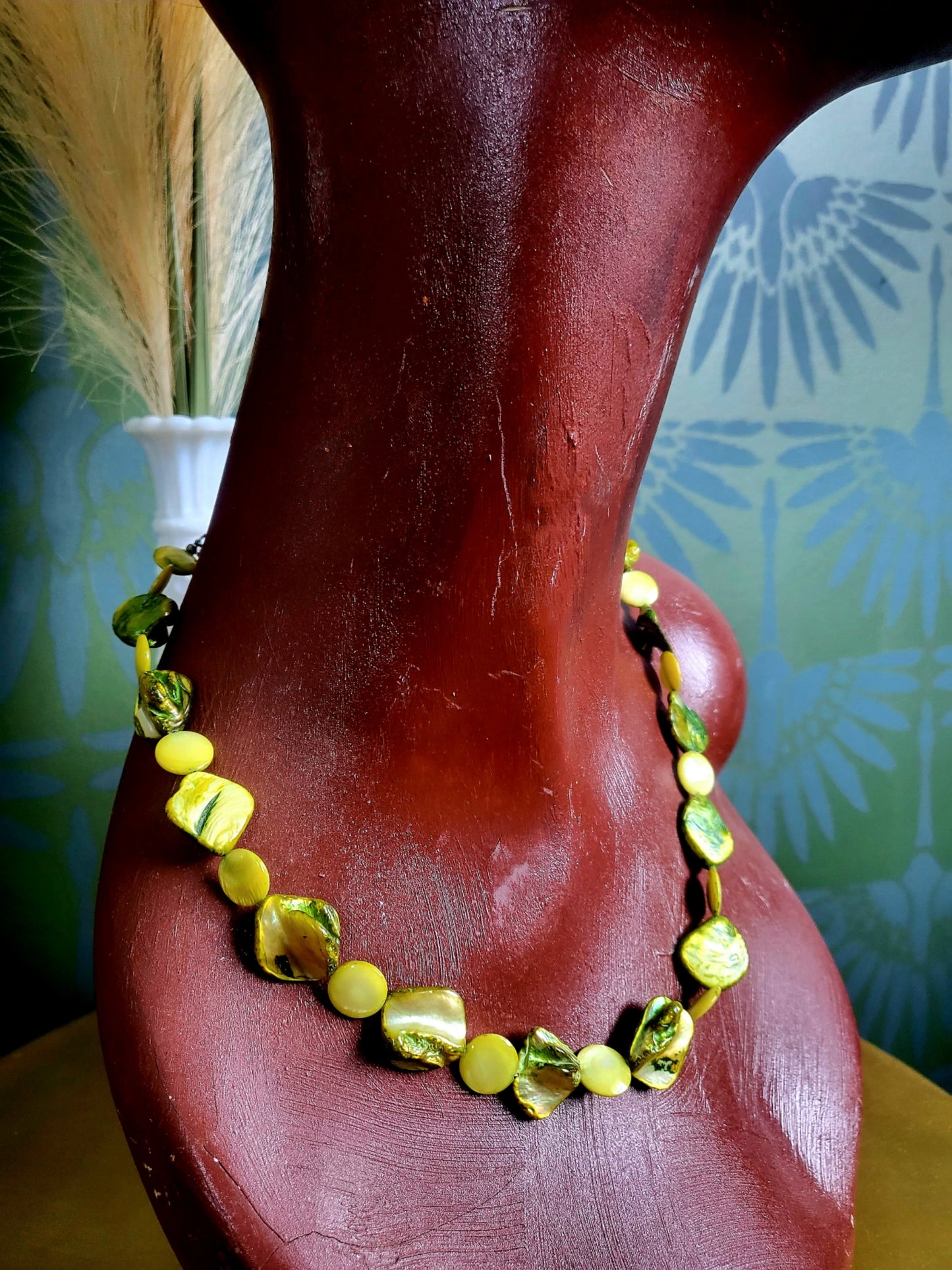 SOLD - Green Stone Necklace