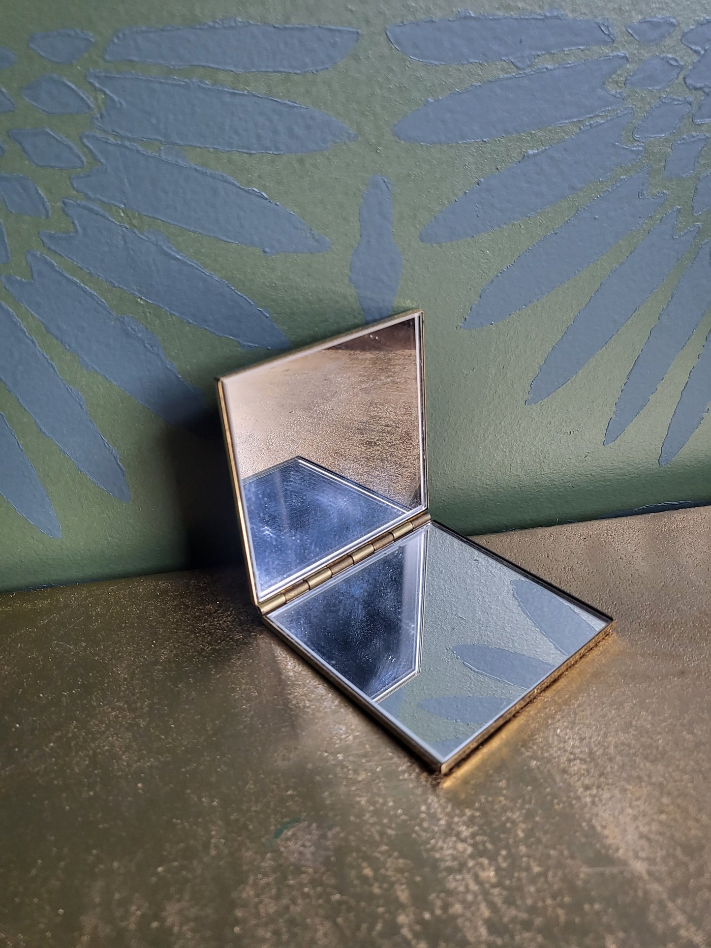 SOLD - Vintage Square Compact Mirror