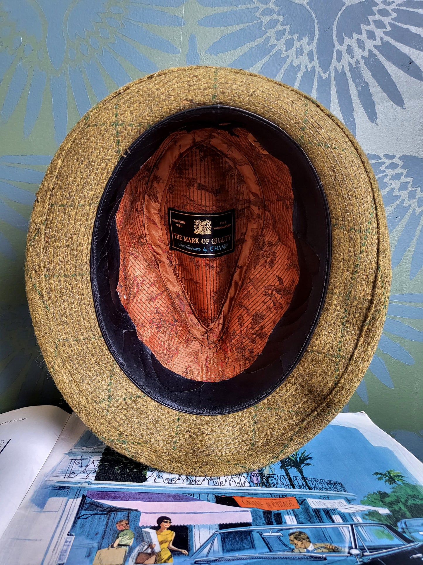 HAT44 - Vintage Sportswear by Champ Stingy Brim Fedora - Green
