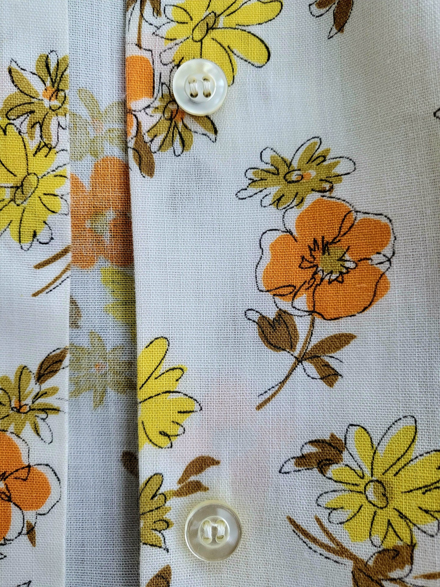 SOLD - Vintage 1950's-1960's "Shapely Classic" Floral Blouse