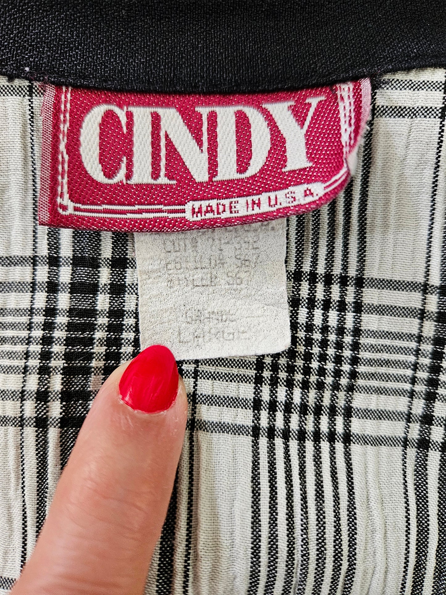 SOLD - Vintage 1980's "Cindy" Plaid Shirtwaist Shift Dress