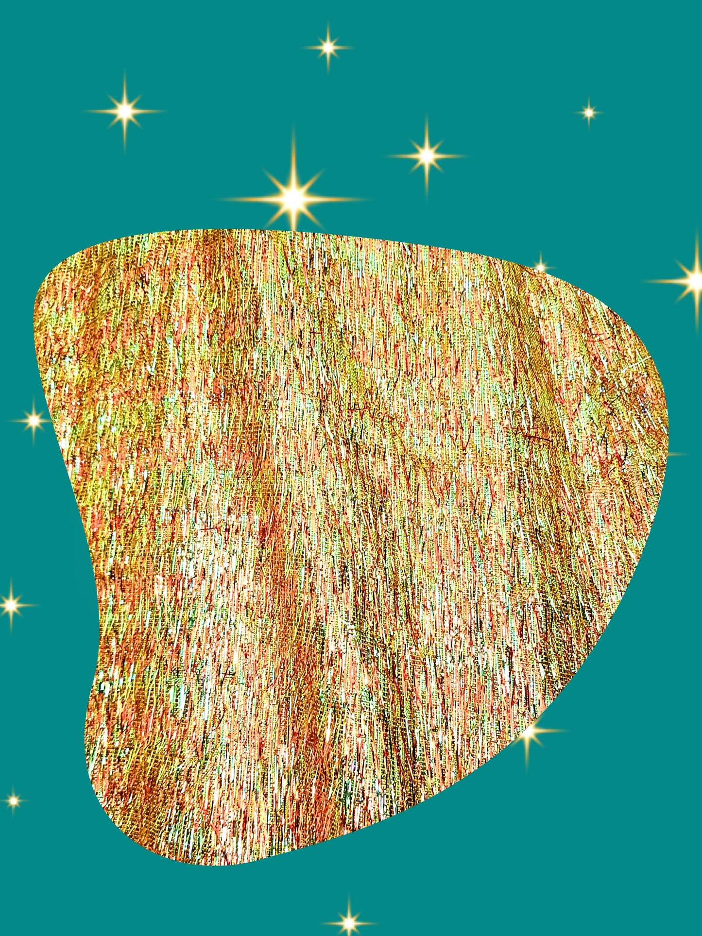 SOLD - Vintage 1960's-1970's Gold and Copper Tinsel Tent Gown