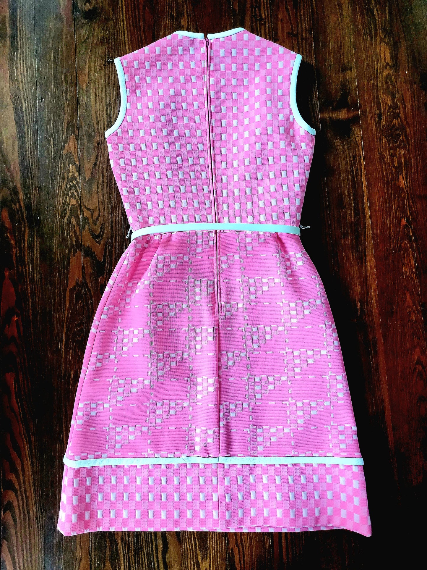 SOLD - Vintage 1960's Kay Windsor for B. Altman & Co. Pink Check Shift Dress