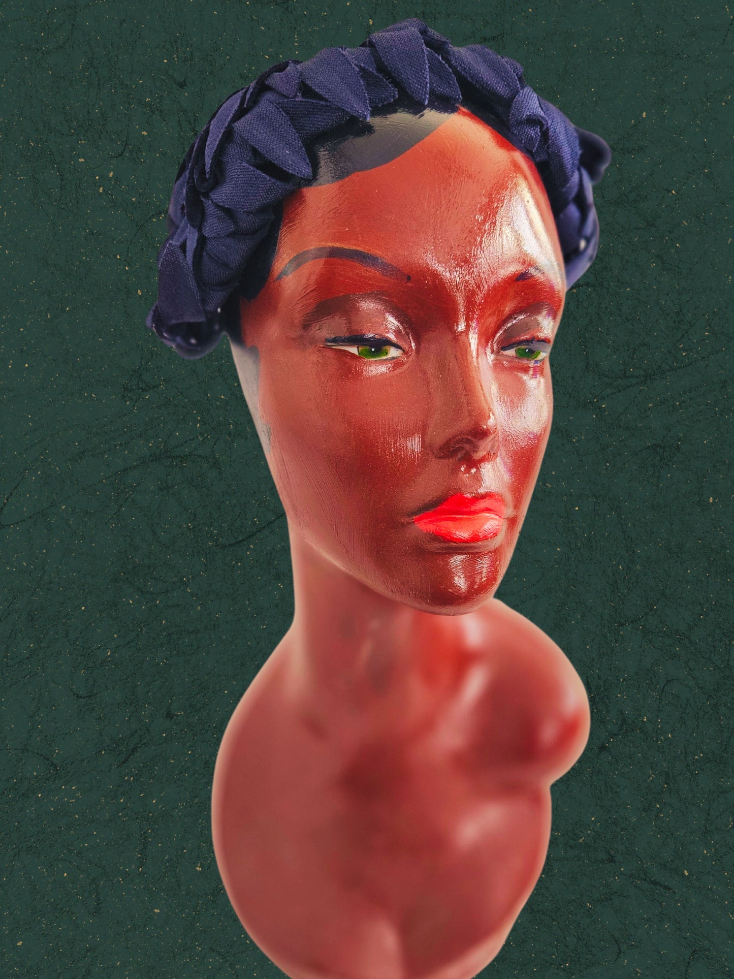 SOLD - Vintage 1950's-1960's Navy Petal Half Hat