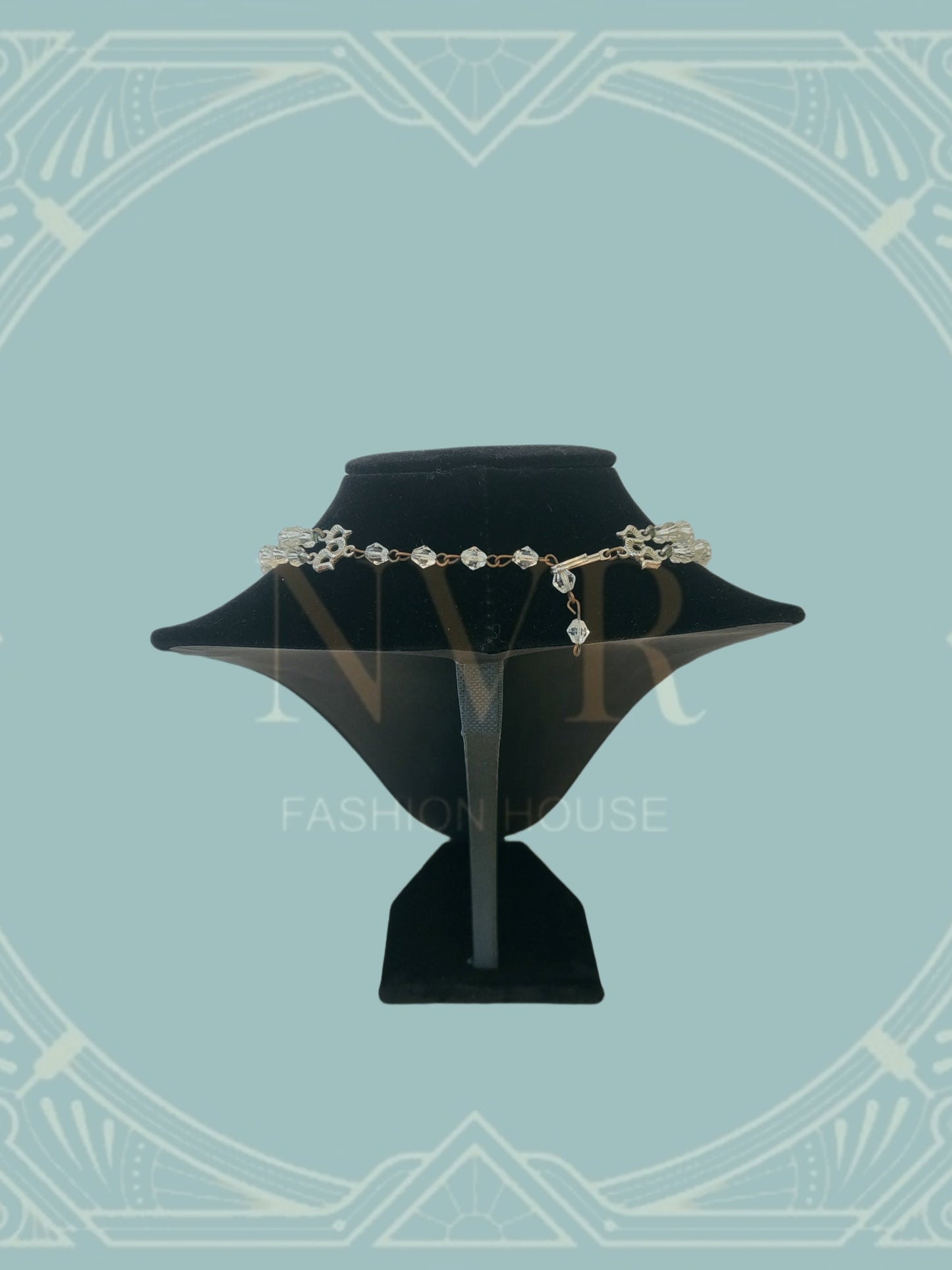 SOLD - Vintage Faux Crystal Bead Double Strand Necklace