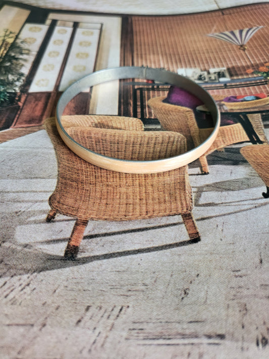 Vintage Peach Enameled Metal Bracelet