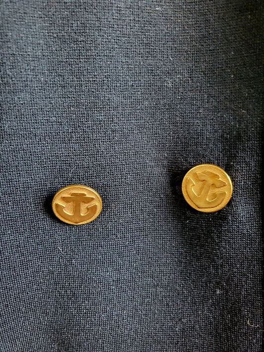 STYLE 8006 - Vintage "Carlton Deb" Navy Crested Blazer