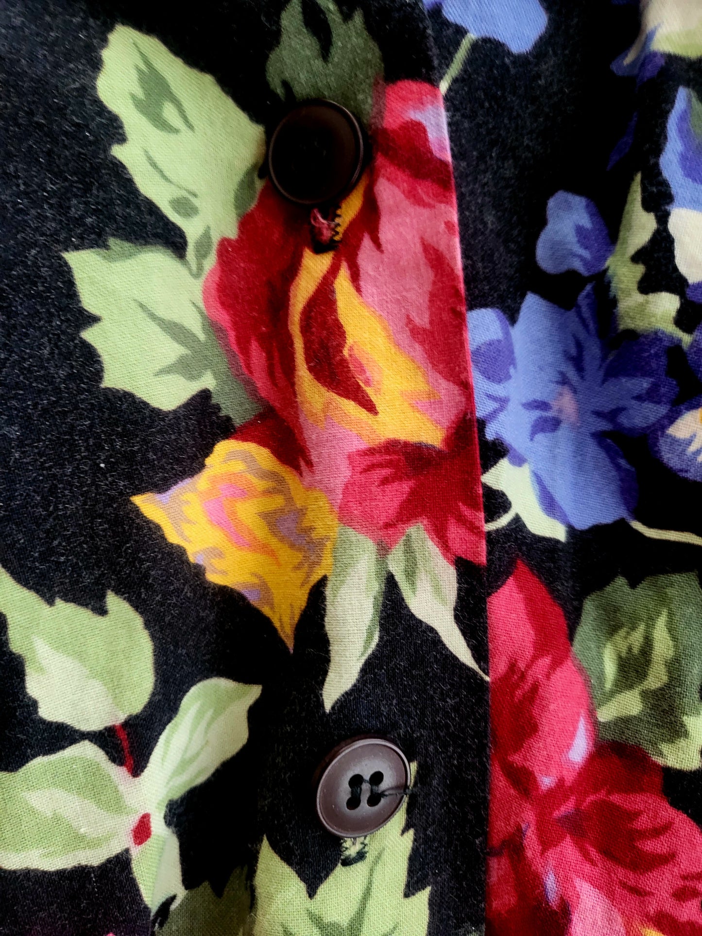 SOLD - Vintage 1980's "Carol Anderson" Dark Floral Fit & Flare Dress