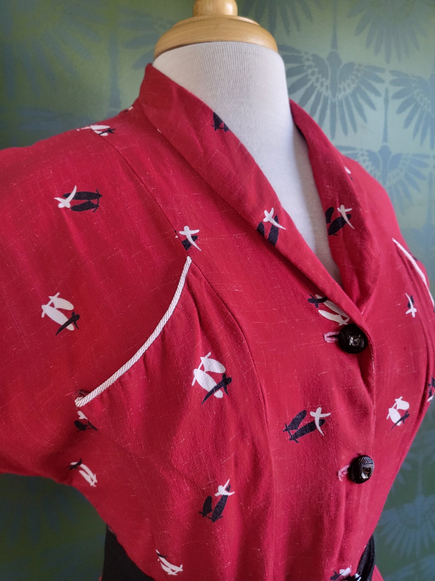 SOLD - Vintage 1940-1950's Shirtwaist Day Dress