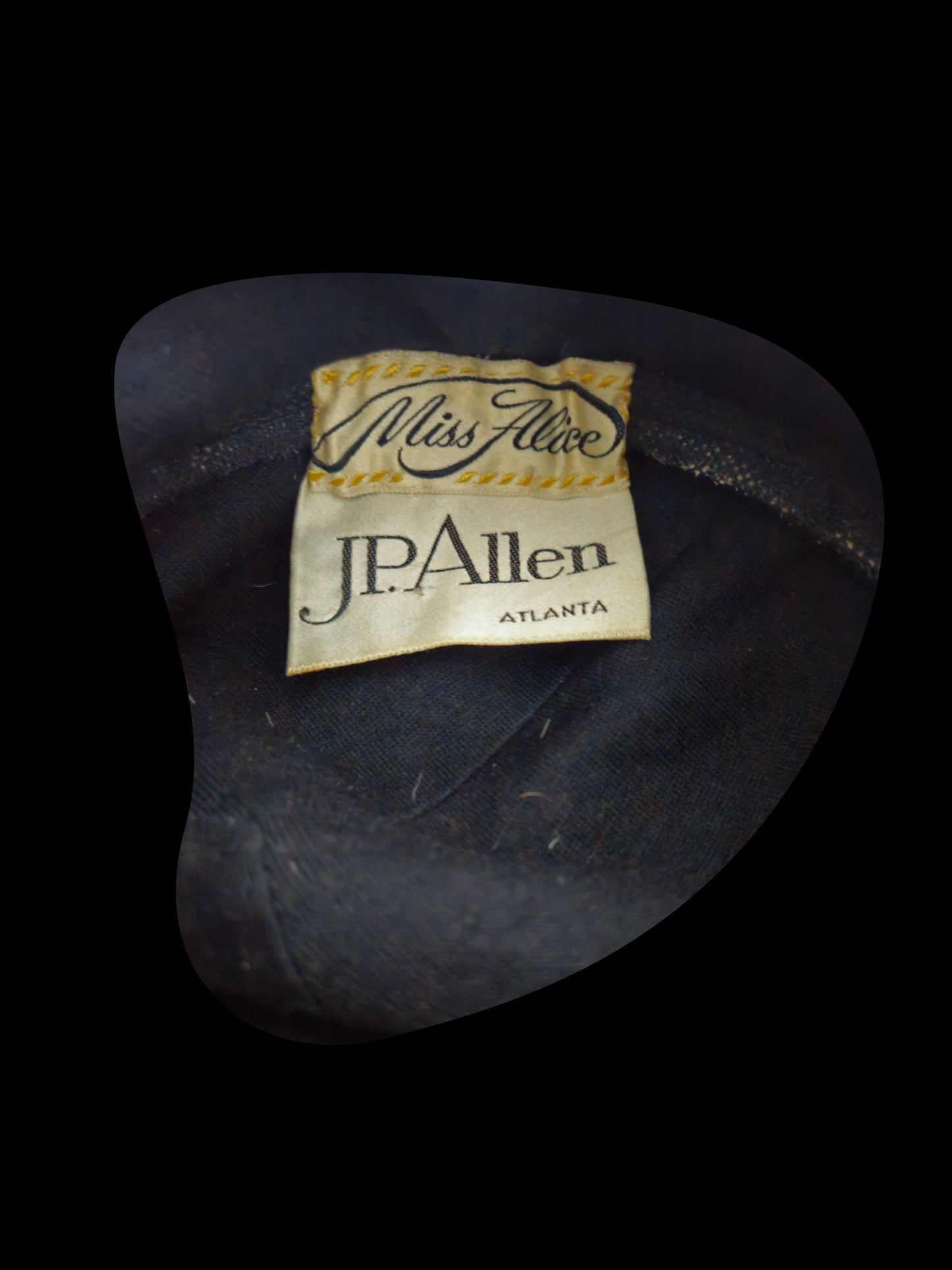 SOLD - Vintage 1940's-1950's "Miss Alice for JP Allen of Atlanta" Dyed Rabbit Slouch Beret