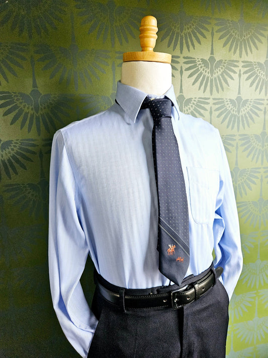 STYLE 5019 - "Ralph Lauren" Light Blue Striped Dress Shirt