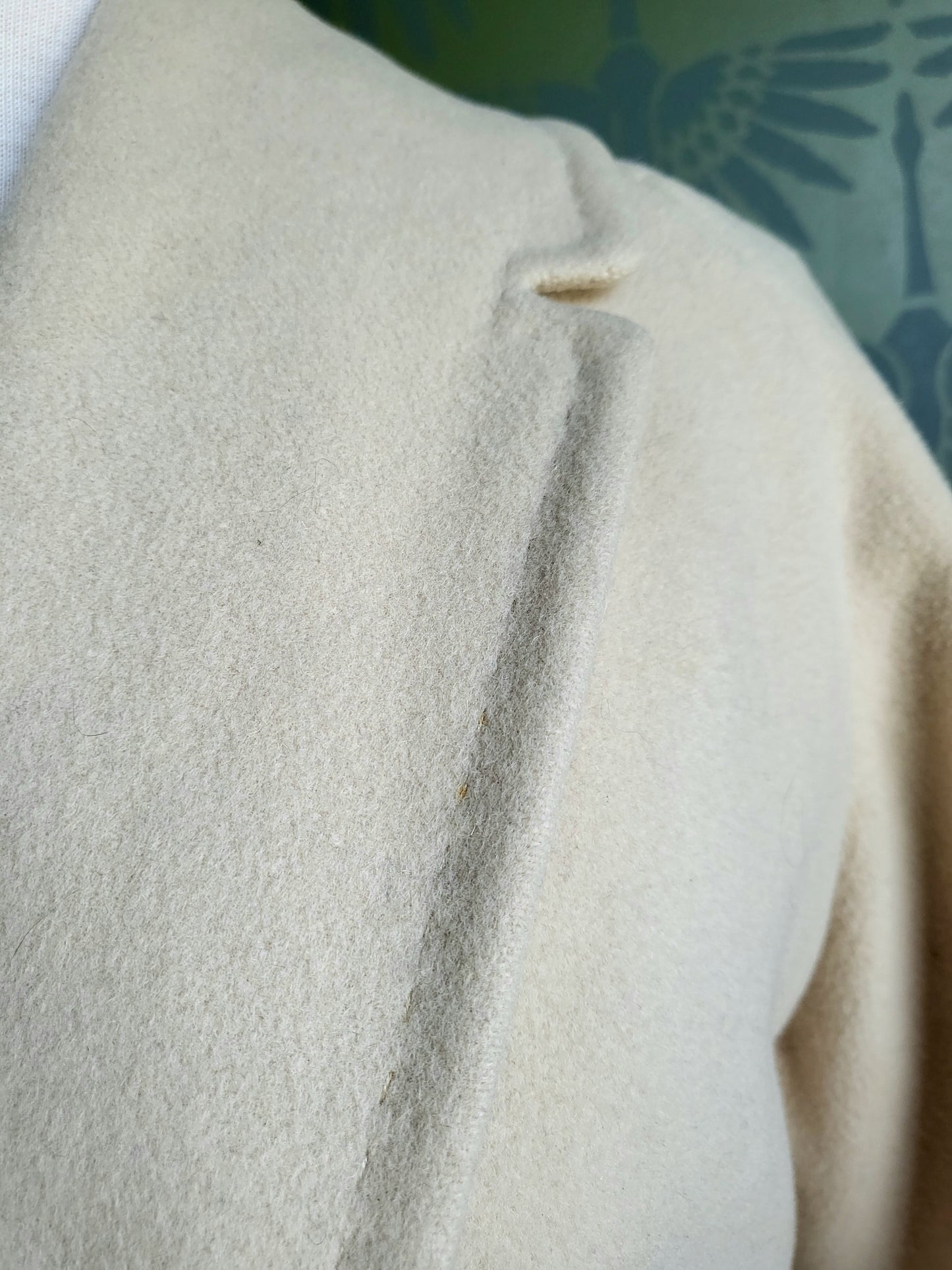 SOLD - Vintage 1950's Cashmere Ladies Box Coat - Beige