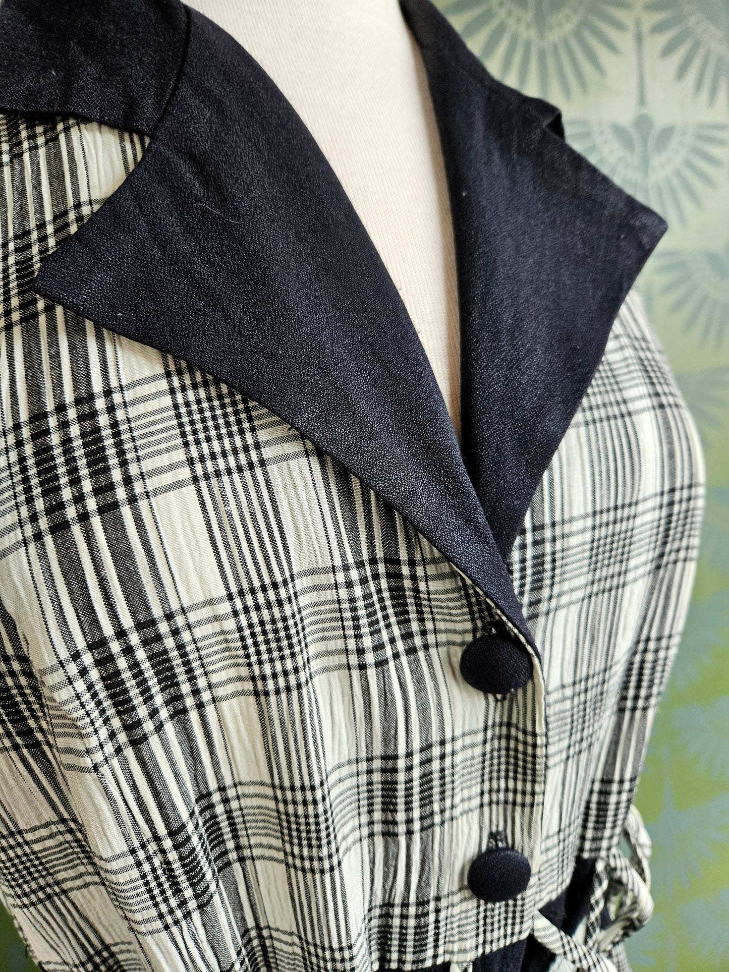 SOLD - Vintage 1980's "Cindy" Plaid Shirtwaist Shift Dress