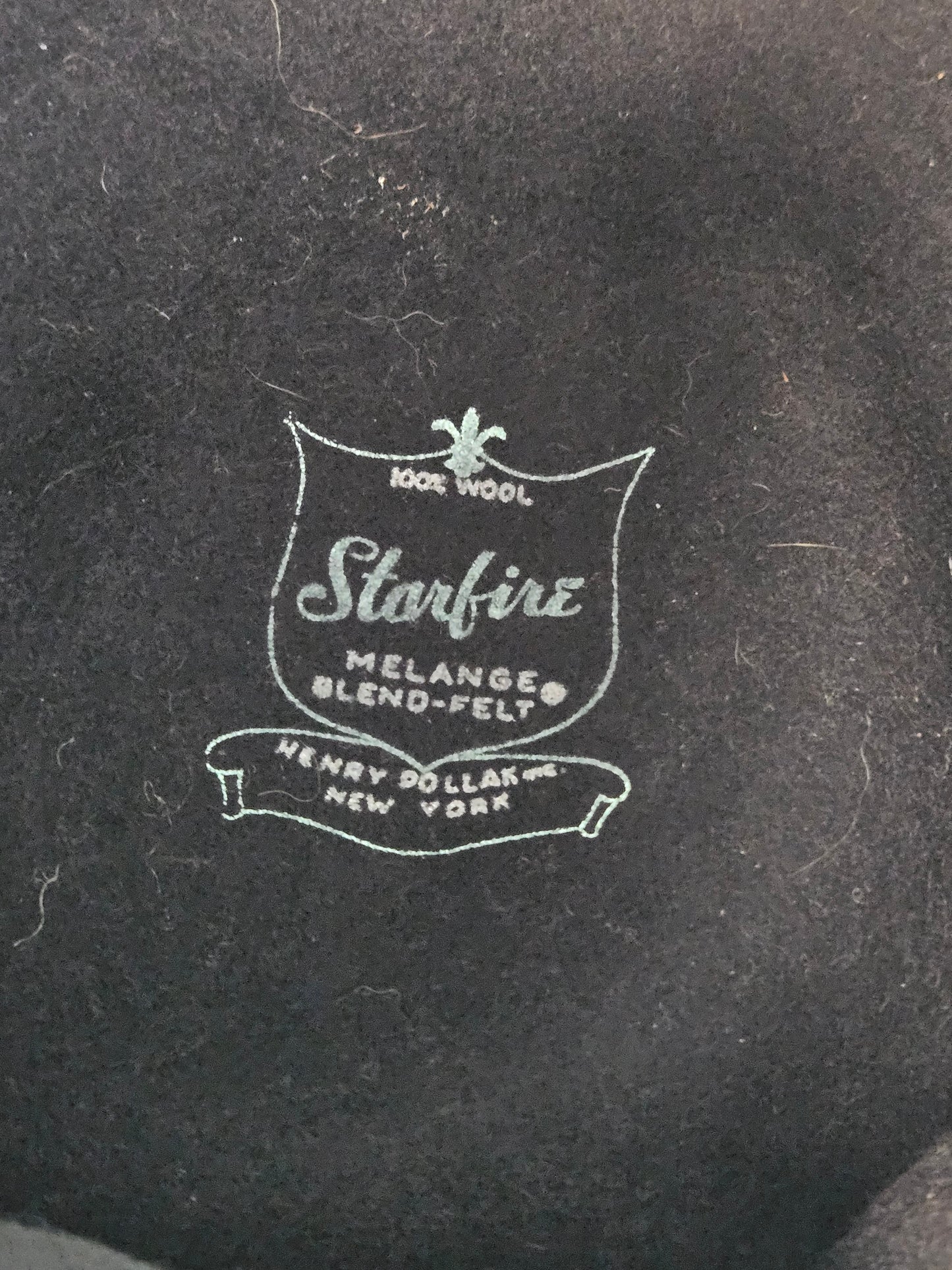 1950s-1960s Michell Black Lampshade Hat