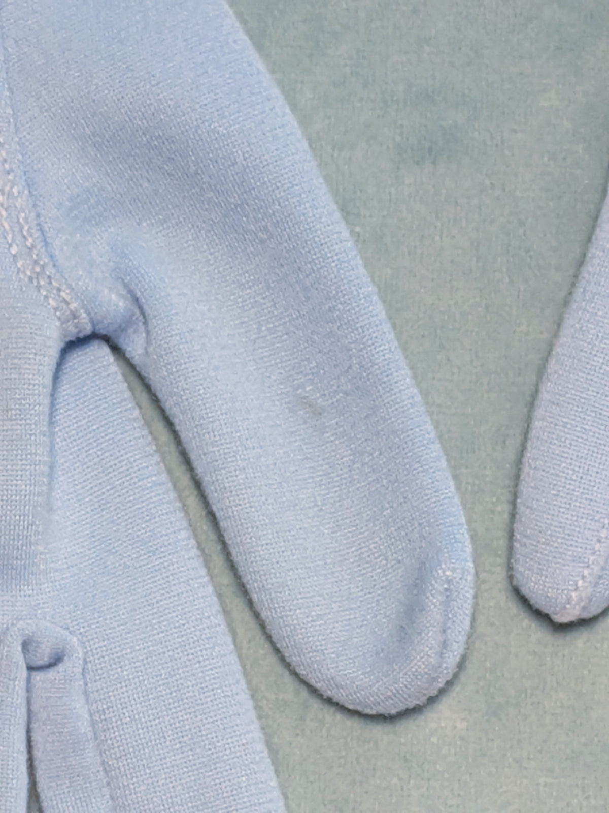 Vintage 1950s Blue Slouch Gloves
