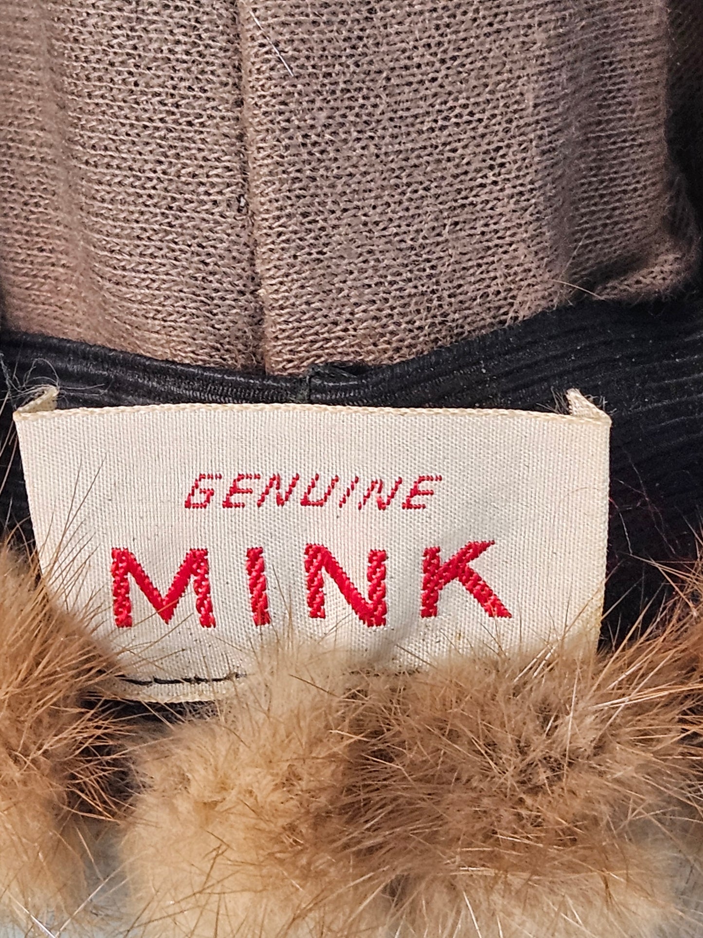 1940s-1950s Golden Honey Mink Pillbox Hat