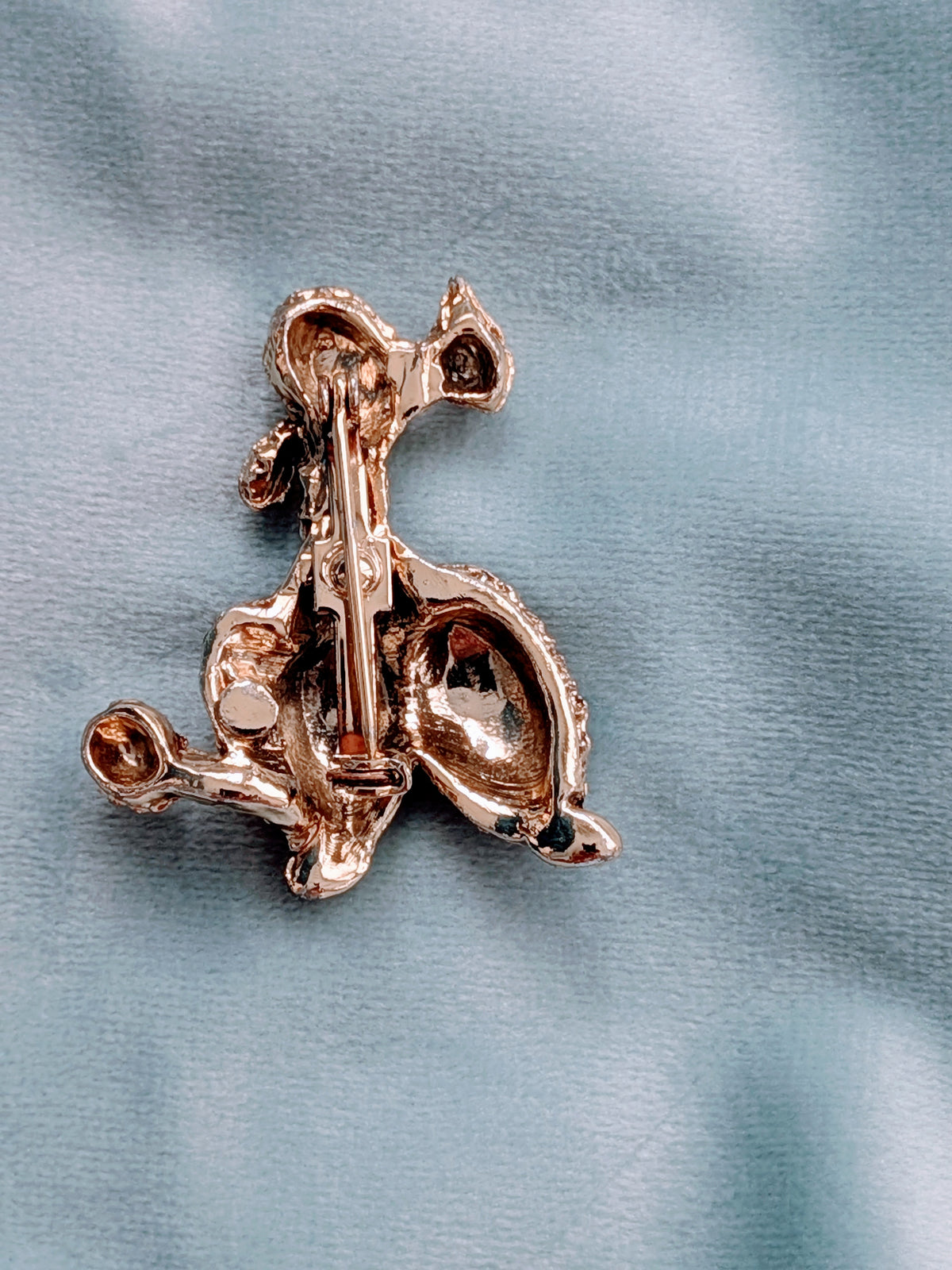 Vintage Mid-Century Golden Poodle Brooch