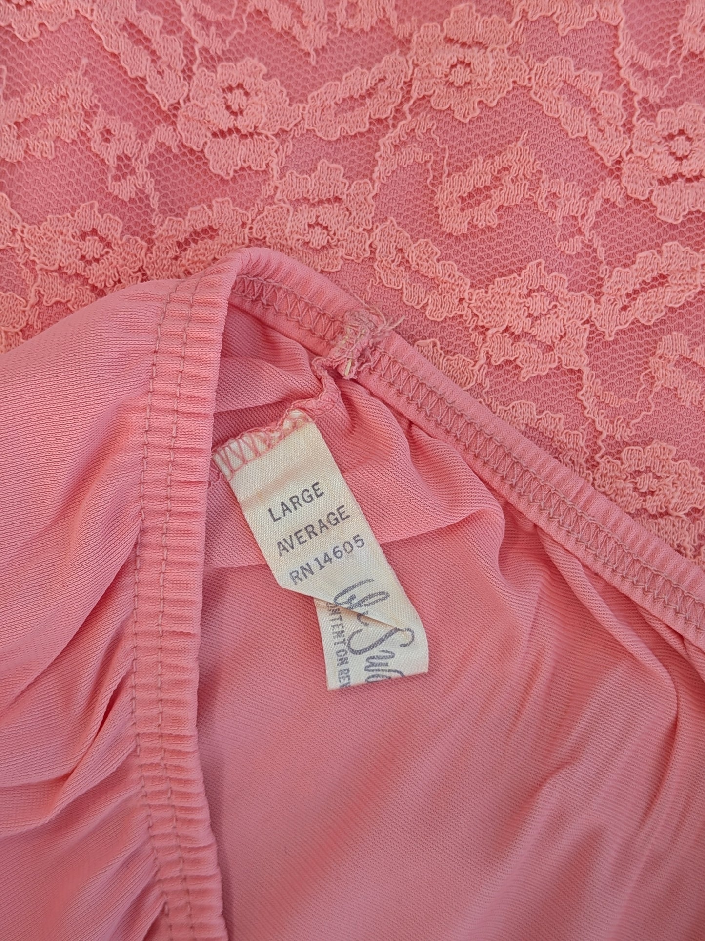 Vintage 1960s "Blue Swan" Pink Half Slip