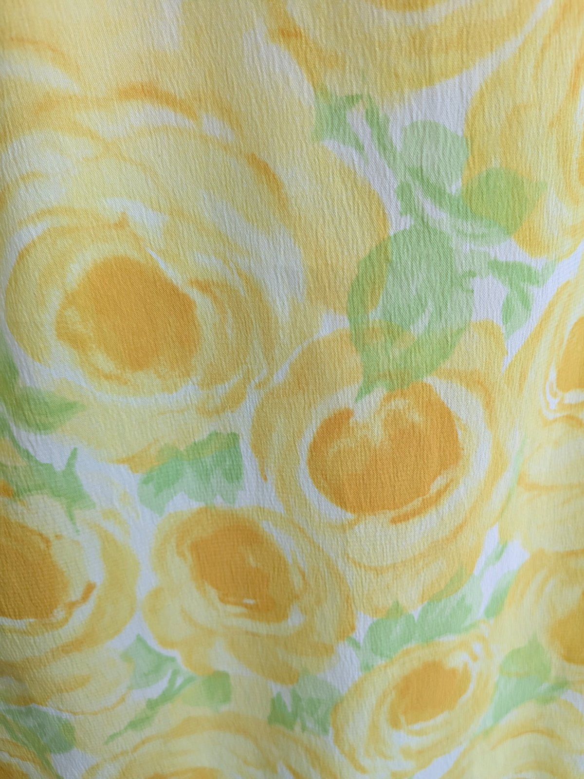 Vintage 1960s Citrus Colored Floral Shift Dress