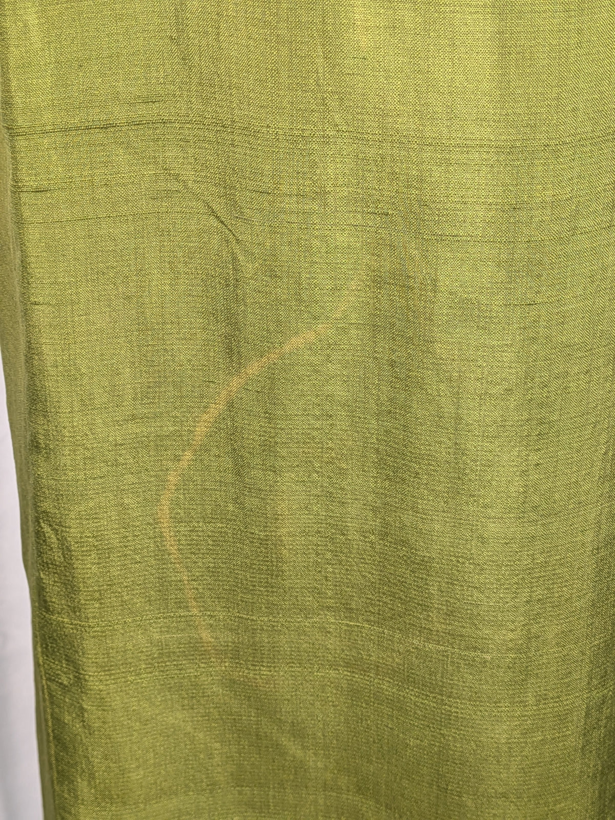 Vintage Mid-Century Olive Green Silk Shift Dress