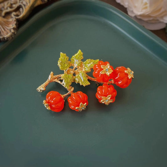 Persimmon Brooch