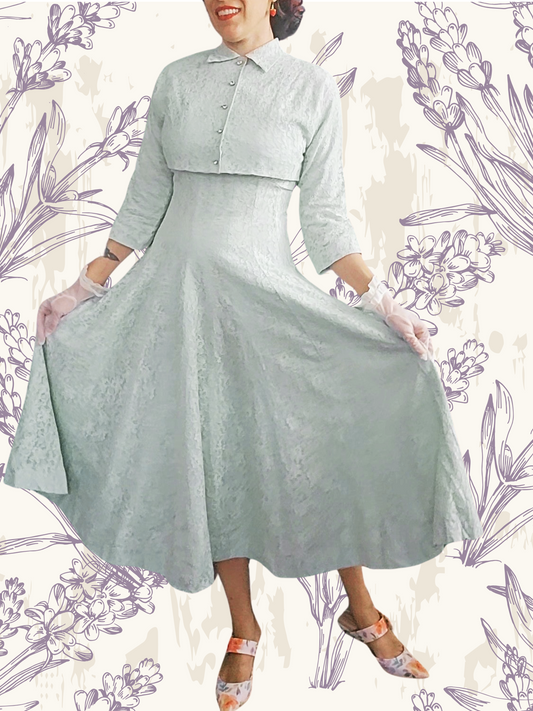 SOLD - Vintage 1950's Mint Lace Dress