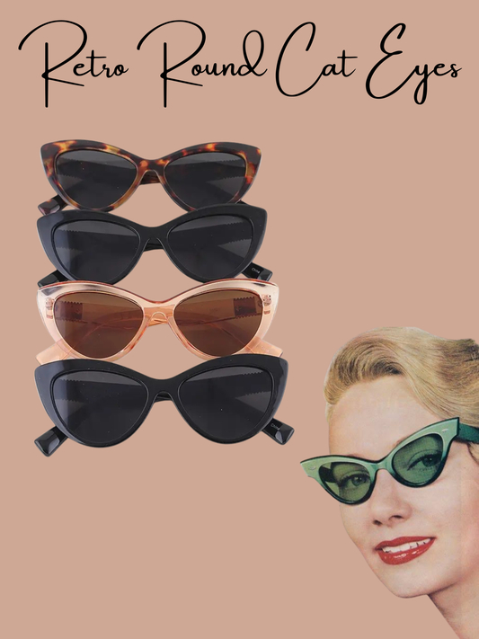 Retro Round Cat Eye Sunnies