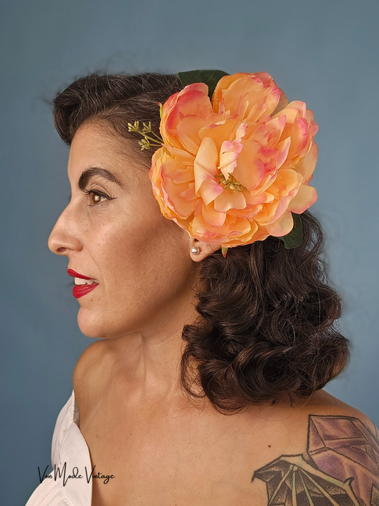 Peach Hair Flower - BE