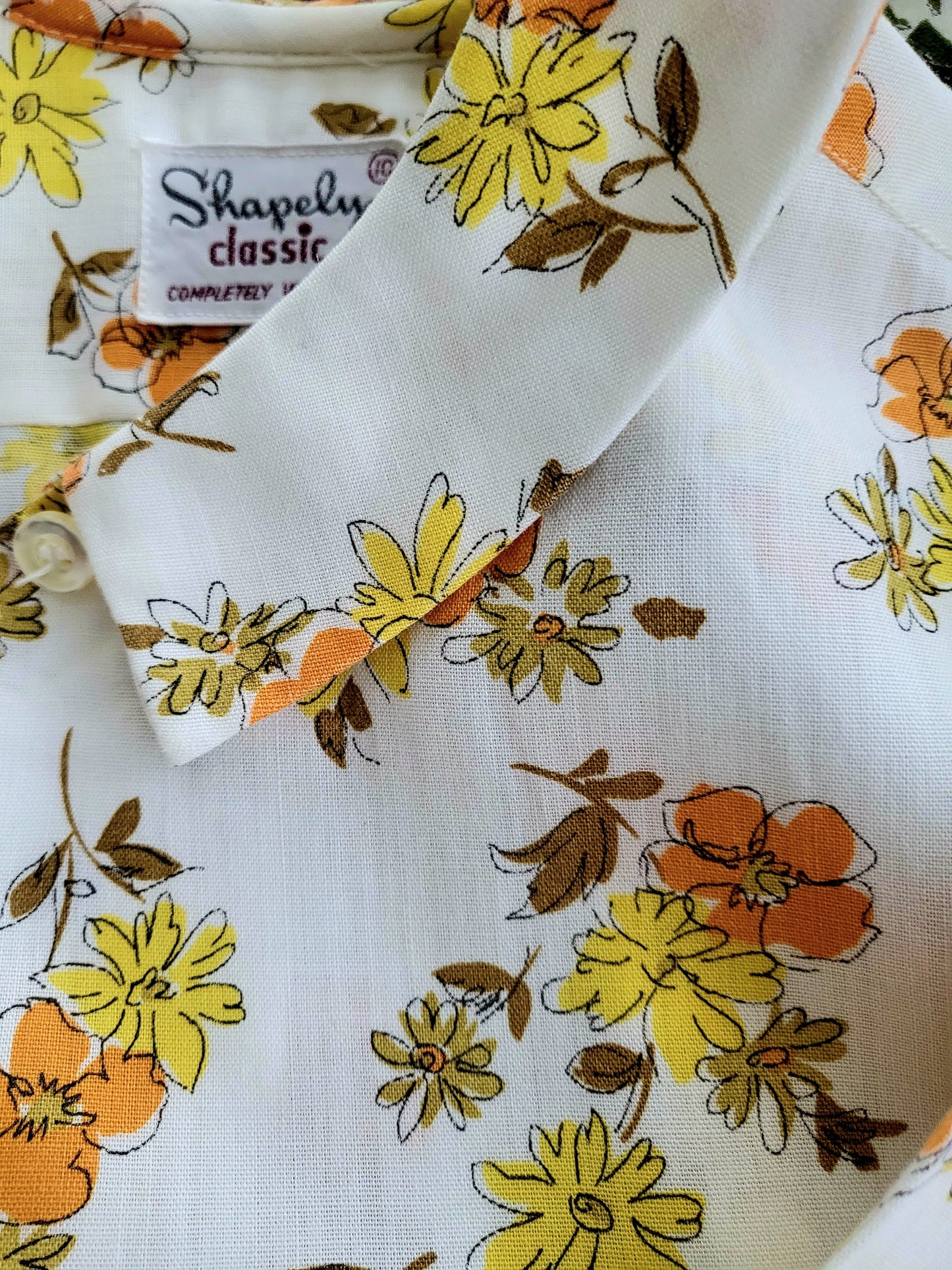 SOLD - Vintage 1950's-1960's "Shapely Classic" Floral Blouse
