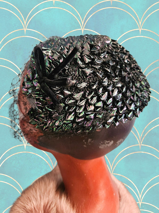SOLD - Vintage 1950's Dragon Scale Topper