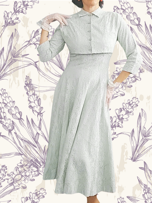 SOLD - Vintage 1950's Mint Lace Dress