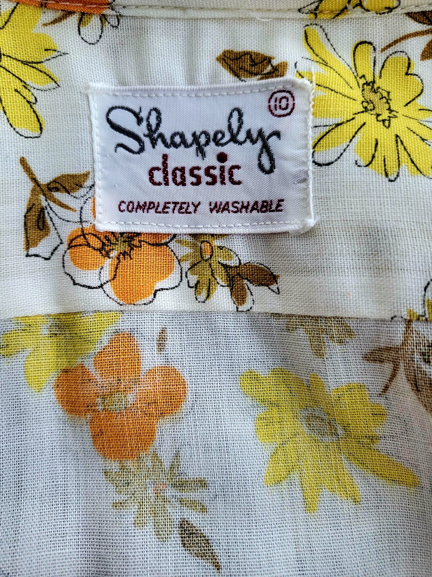 SOLD - Vintage 1950's-1960's "Shapely Classic" Floral Blouse