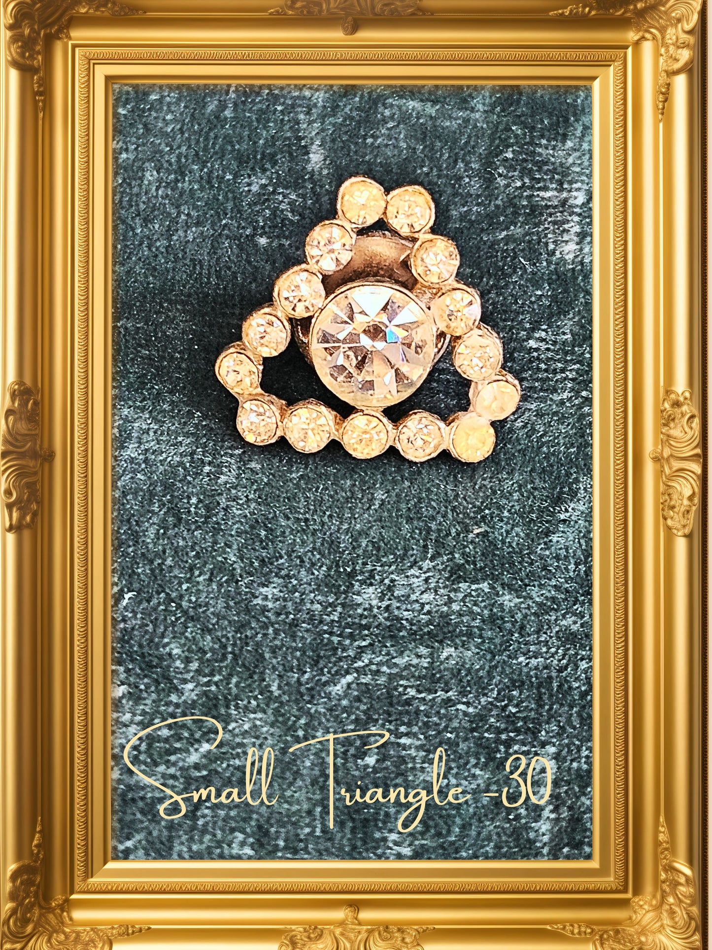 Vintage 1950's-1960s Rhinestone Brooch - Small Triangle