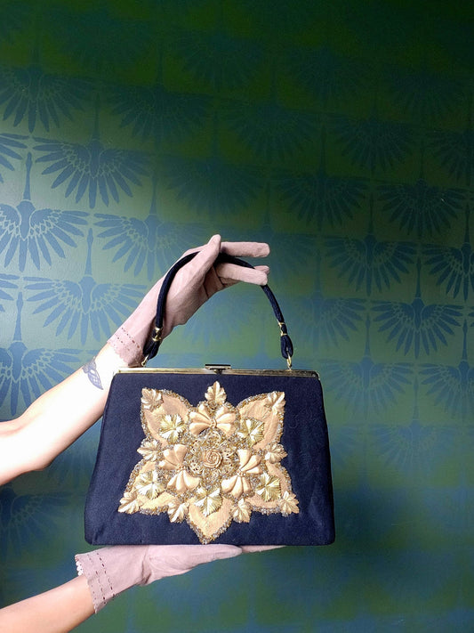 SOLD - Vintage 1950's "Sherry Gay" Embellished Handbag