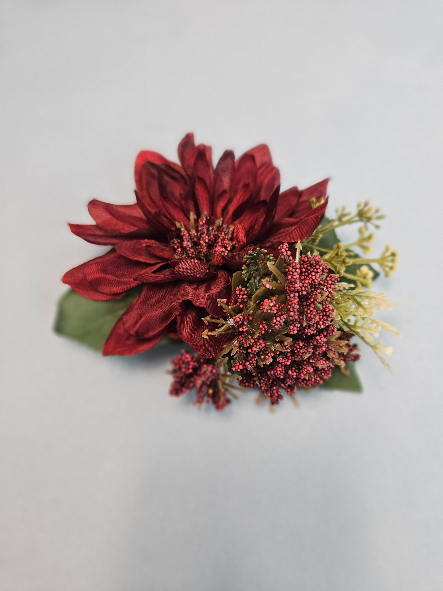 Burgundy Hair Flower - AA
