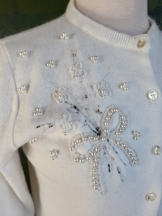 SOLD - Vintage Beaded Cardigan