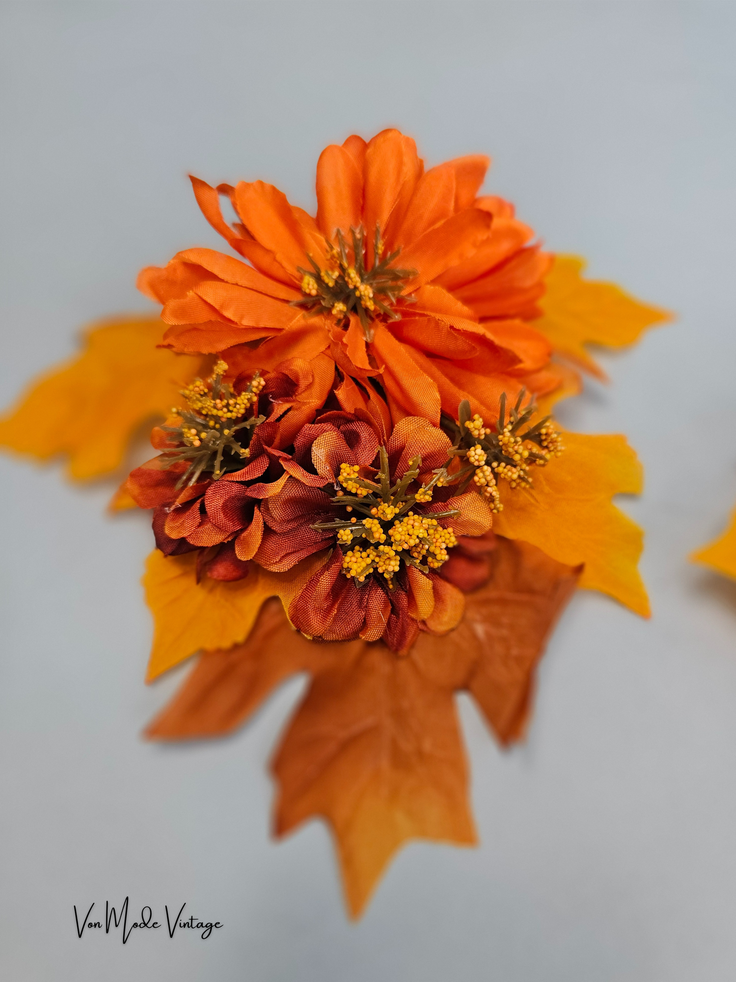 Orange Hair Flower Set (2) - BC