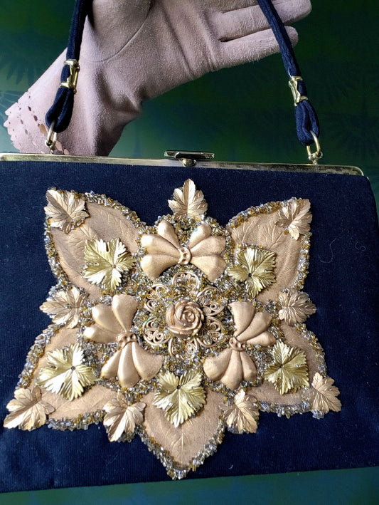 SOLD - Vintage 1950's "Sherry Gay" Embellished Handbag