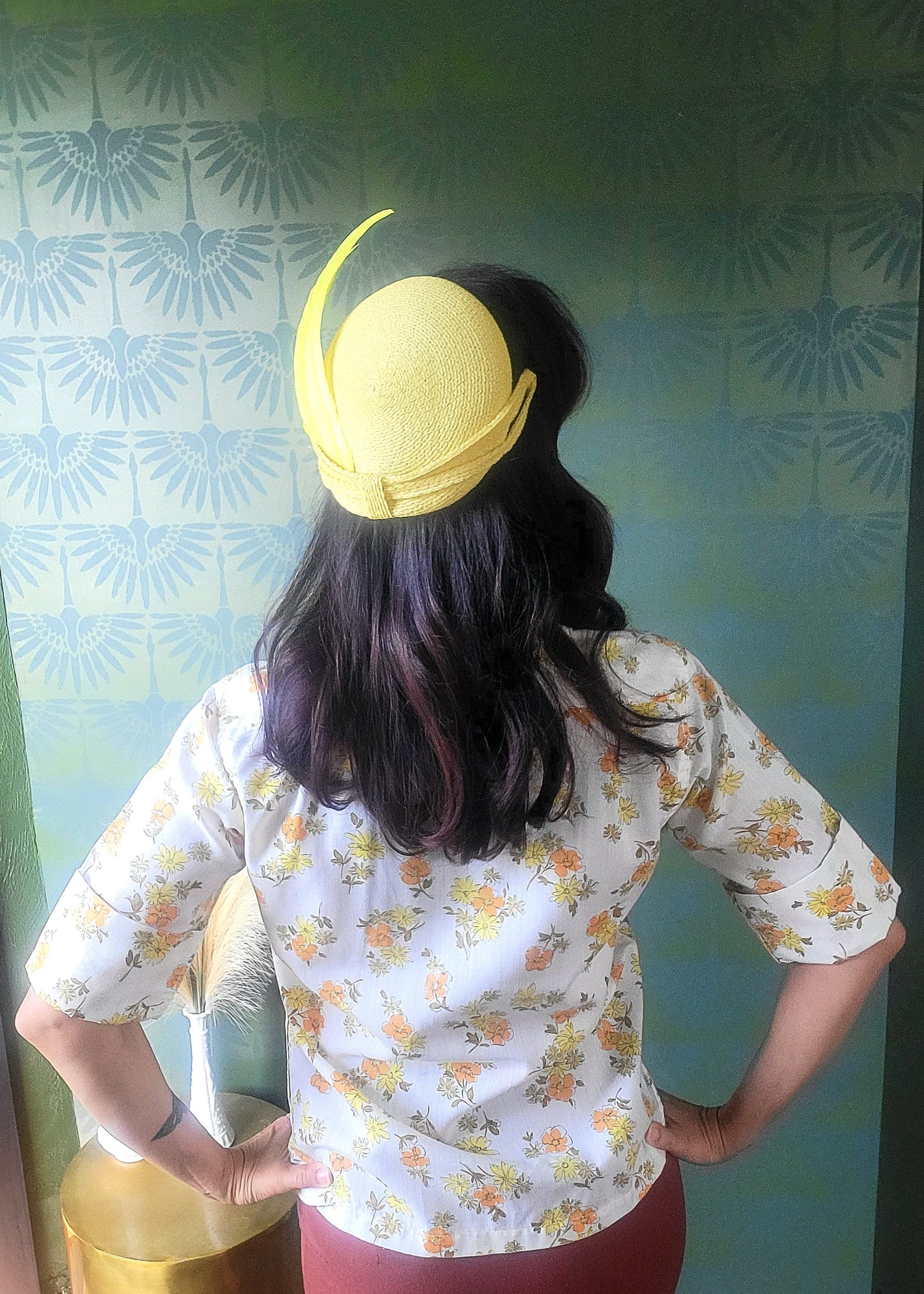 SOLD - Vintage 1950's-1960's "Shapely Classic" Floral Blouse