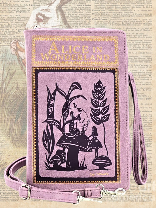 Alice in Wonderland Book Clutch Bag