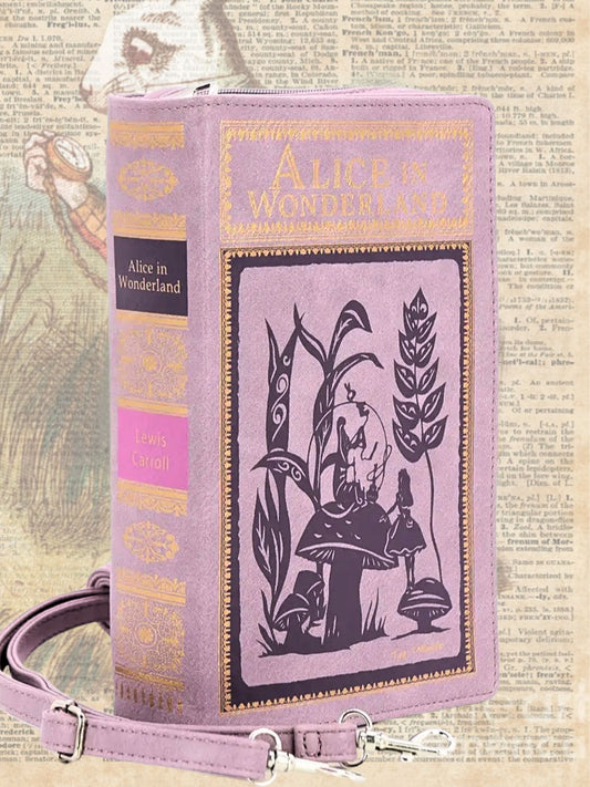Alice in Wonderland Book Clutch Bag