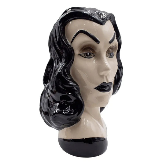 Retro Vampira Head Vase