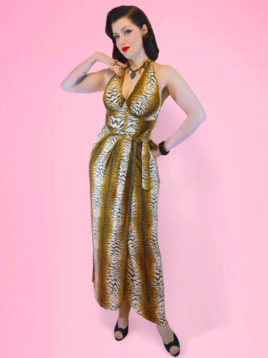 Coconut Kiss Romper Sarong Set - Tiger