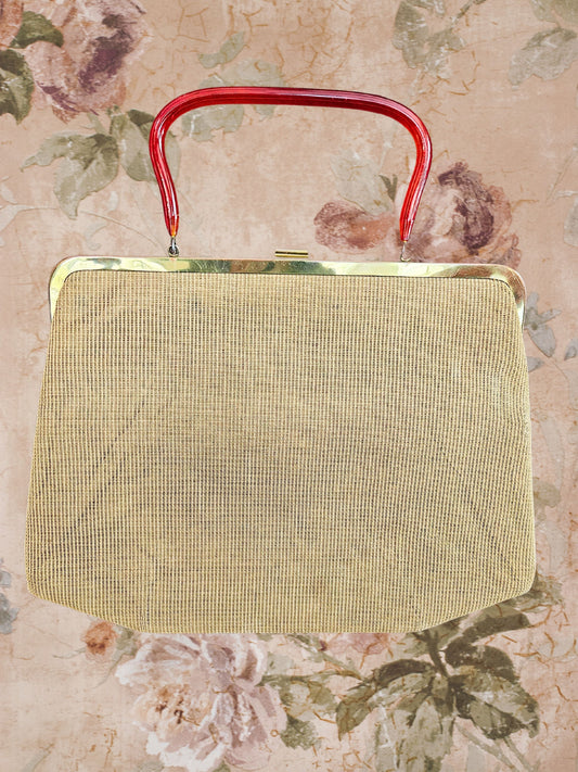 SOLD - Vintage 1940's-1960's "Souré" Embellished Handbag