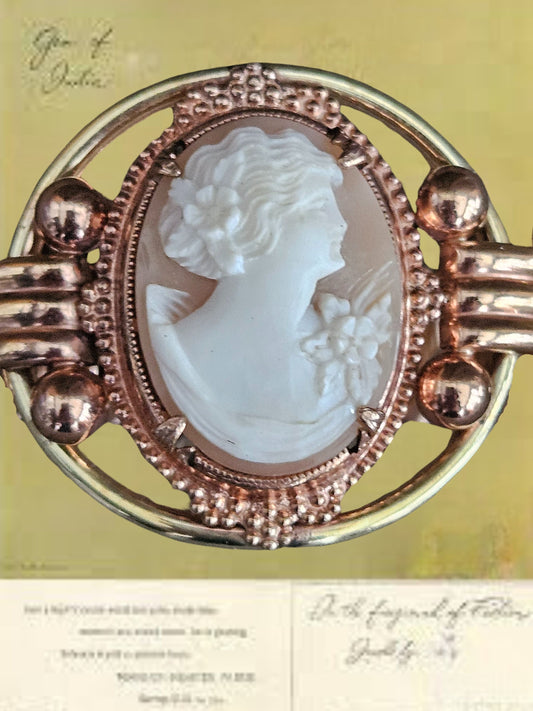 SOLD - Vintage 1950's-1960's Accordion/Expansion Cameo Bracelet