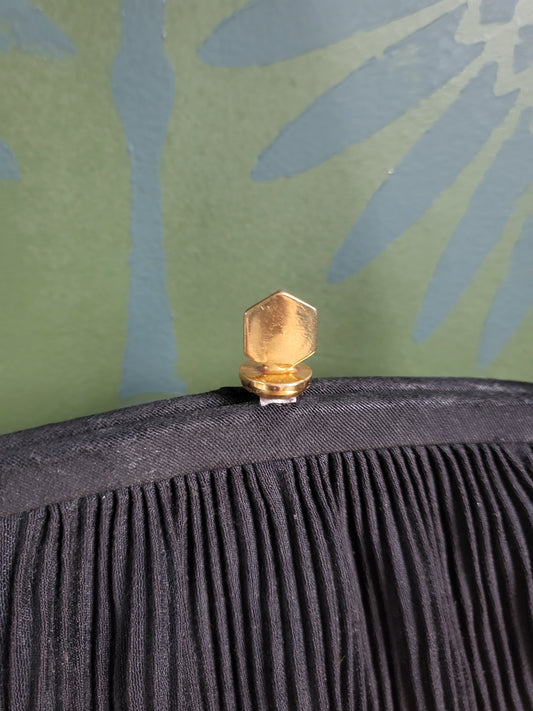SOLD - Vintage 1940's-1950's Black Ribbed Evening Bag