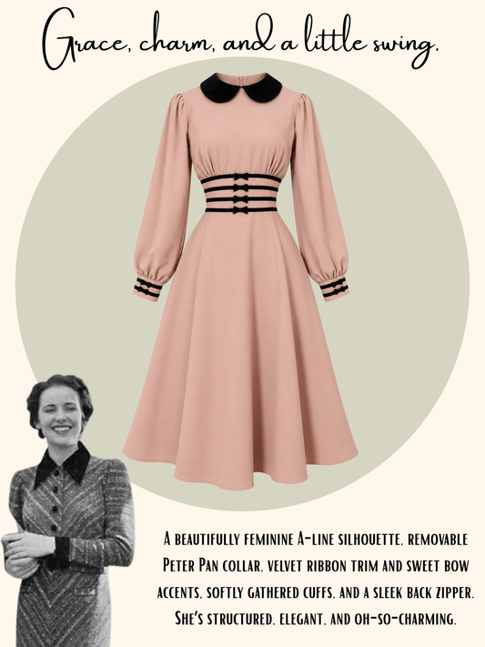 Maeve Swing Dress-Dusky Pink