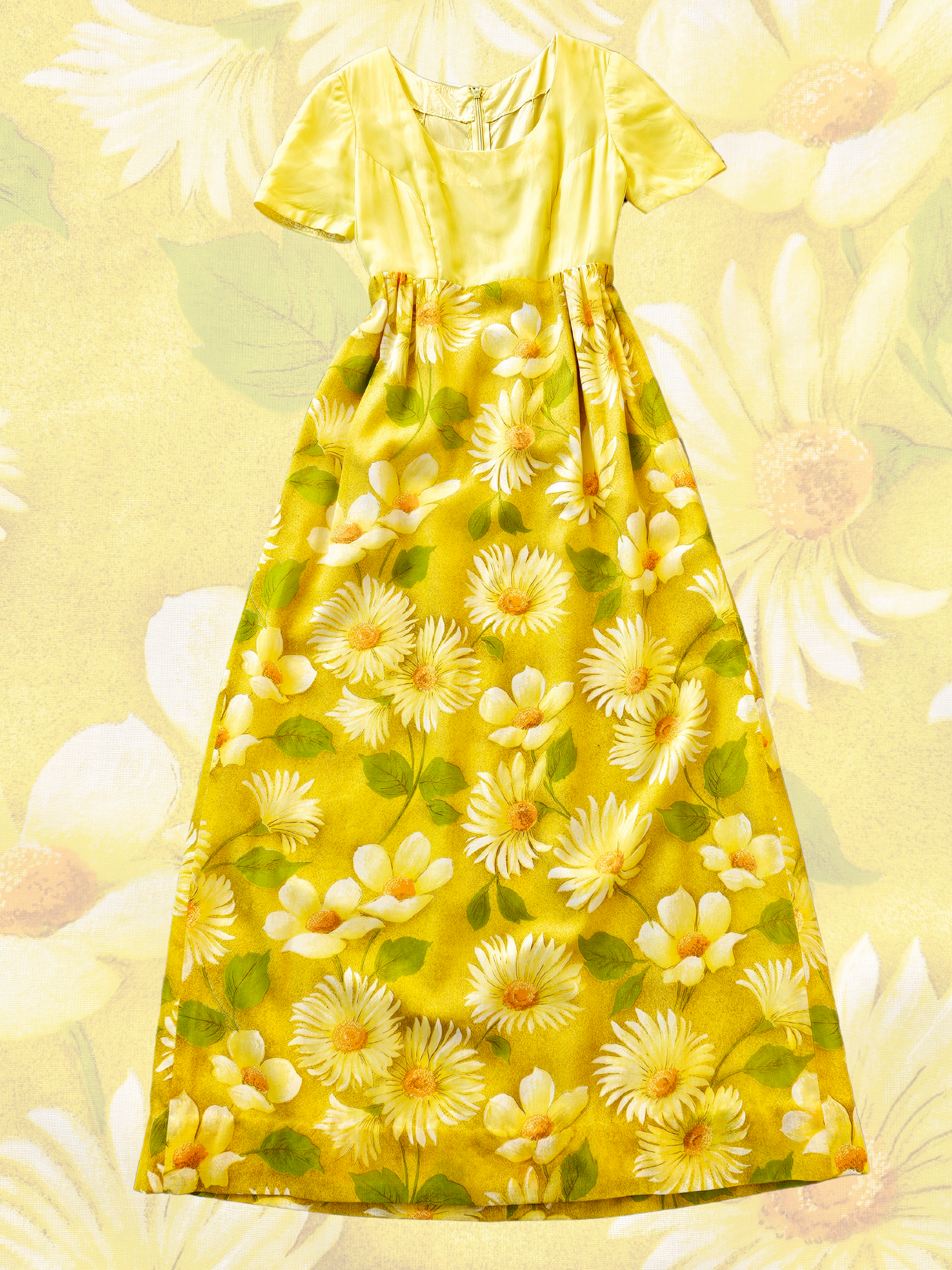 STYLE 1050 - Vintage 1960's-1970's Flower Power Maxi Dress Von Mode Vintage STYLE 1050 - Vintage 1960's-1970's Flower Power Maxi Dress Von Mode Vintage