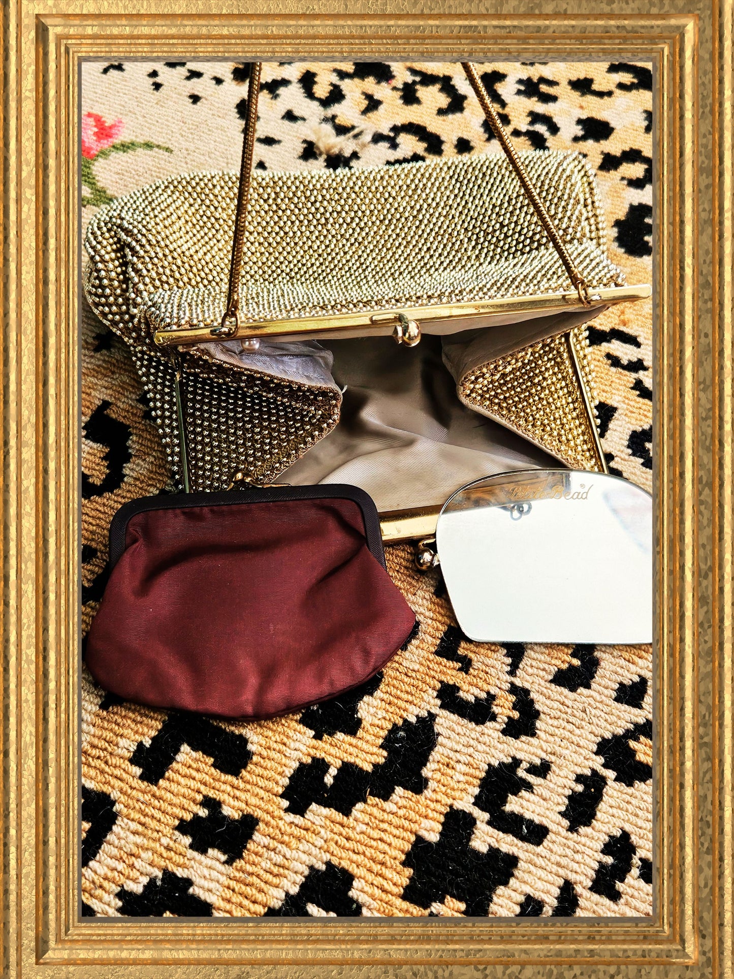 SOLD - "Lumured" Golden Petite Bead Handbag