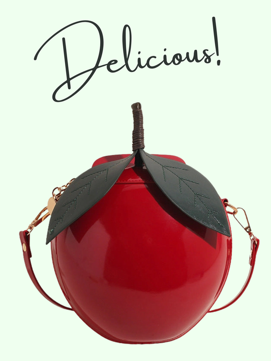 Retro Red Apple Novelty Purse